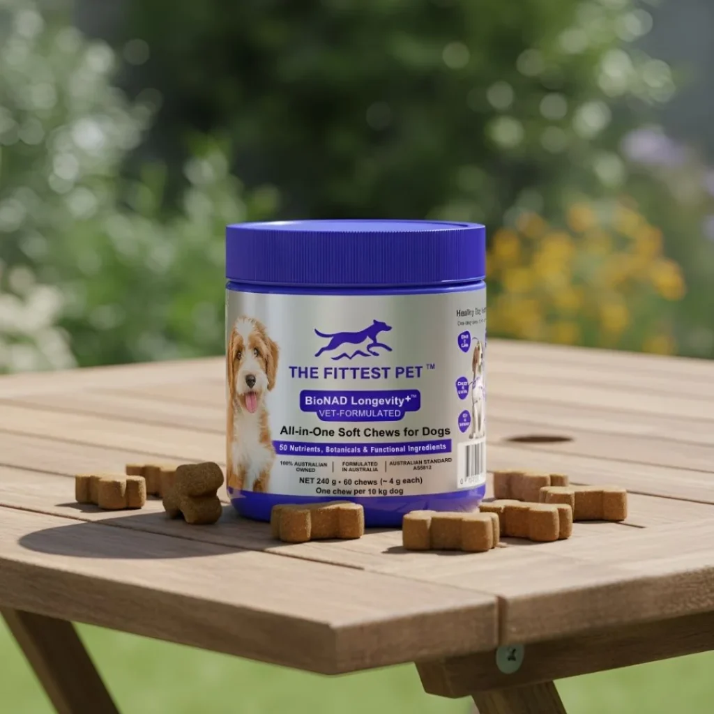 The Fittest Pet Dog Vitamins joints mobility gut immune skin coat THE FITTEST PET