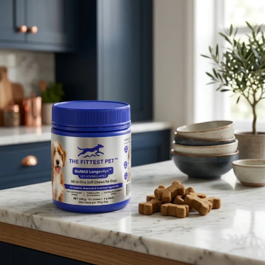 The Fittest Pet - soft chews on kitchen table