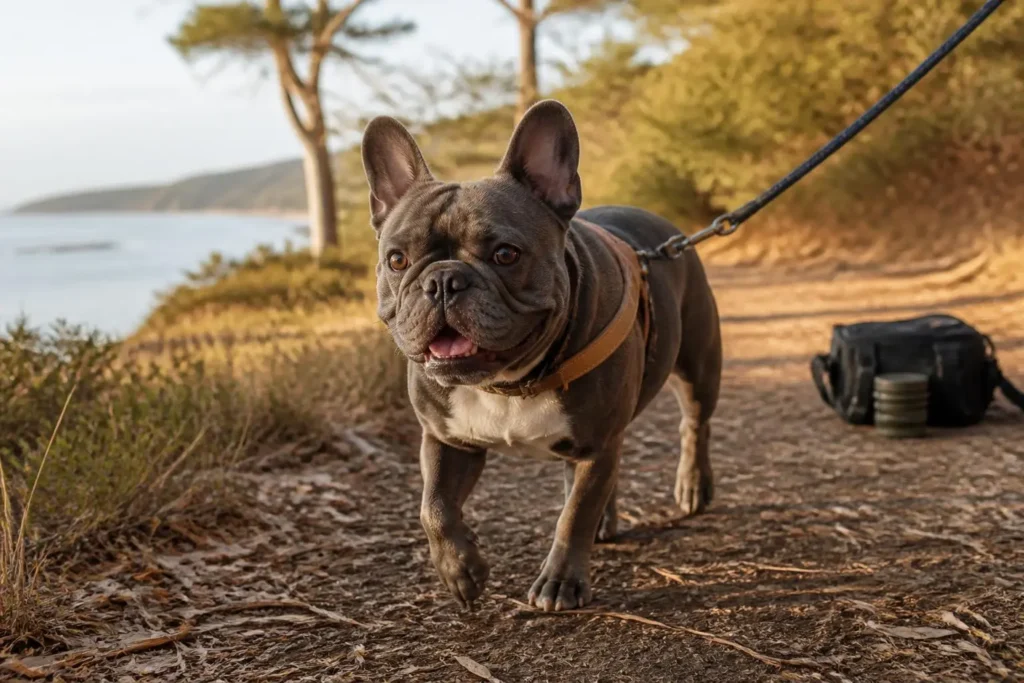 Fittest Pet French Bulldog walking outdoor
